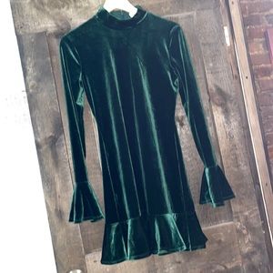 Lovers and Friends - High neck velvet mini dress